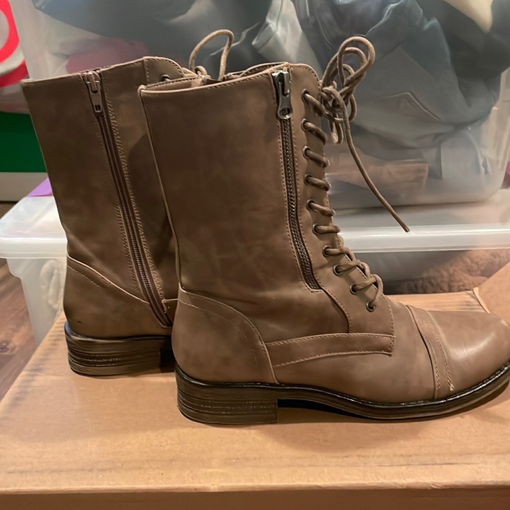 Call It Spring Brown Combat Boots
